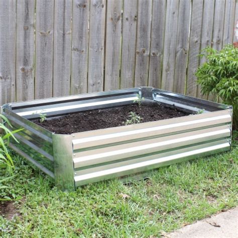 galvanized rectangle garden bed